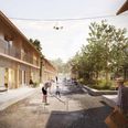 Kornbyen skal angiveligt i stort omfang blive et bilfrit område. Visualisering: Sleth Arkitekter