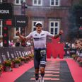 Rasmus Brandi kom i mål efter otte timer og 36 minutter i sin første og hidtil eneste fulde Ironman konkurrence for nylig i København. Privatfoto