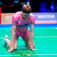 Det lykkedes ikke for Anders Antonsen at vinde Denmark Open. Foto: Frank Cilius/Ritzau Scanpix