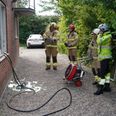 Østjyllands Brandvæsen var hurtigt fremme. Foto: Presse-fotos.dk