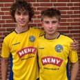 TRIF’s U 19 spiller Bastian Smedegaard (tv) scorede et mål og leverede en assist i en flot præstation, så han blev kåret til kampens spiller mod Vorup FB. Til højre Cilas Rye Brandt Martinsen. Arkivfoto