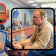 Venstremanden Niels Erik Christensen (blå) afslørede, at Socialdemokratiet havde en bekymring om manglende overenskomster på Tørring Rideskole. Så tog Lise-Lotte Leervad Larsen (rød) ordet og sagde noget usandt. Og så bad Østbroens Erik Bo Andersen (sort) om at få sagen op igen. Det lykkedes ikke. Collage: Kian Johansen via Canva