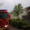 Brand i rækkehus i Roskilde.