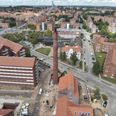 Skorstenen er 50 meter høj og har stået der siden 1956. Foto: FEAS