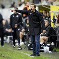 AGF's cheftræner, Jakob Poulsen, kalder det dumt, at holdet smed sejren mod AC Horsens i slutfasen. - Foto: Bo Amstrup/Ritzau Scanpix