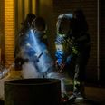Brandvæsenet var på stedet i cirka en time. Foto: Presse-fotos.dk