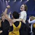 Glæden var stor, da Leonora Colmor Jepsen og sangen 'Love Is Forever' blev udråbt som vinder af årets udgave af Dansk Melodi Grandprix. Foto: Henning Bagger/ Ritzau Scanpix