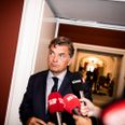 Jan E. Jørgensen på vej til gruppemøde hos Venstre, 2019. Arkivfoto: Anthon Unger