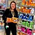 Angelina Mellergaard skal præsentere produkter i sin fagprøve i Matas. Og blandt andet måle effekten af hendes indsats. Indsendt foto