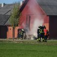 To bigballer tæt ved laden blev antændt ved en fejl. Foto: Presse-fotos.dk