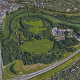 Eskelund ligger cirka 800 meter fra Ådalen, hvor Northside de seneste år har været afviklet. Foto: Google Earth