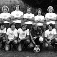 AGF's førstehold i 1976. Jørgen Mortensen står som fjerde mand fra venstre på bagerste række. Foto: Ole Nielsen/AGF