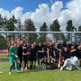 Gode tider: jubel i sommeren 2022, da FC Djursland vinder Jyllandsserien 1 og vender tilbage i Danmarksserien. Arkivfoto
