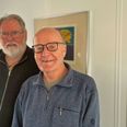 Palle Jensen t.h. er formand for foreningen "På Sporet", som nu er arrangør af Kunstruten i Grenaa, som Ingolf Steffensen t.v. er initiativtager til. Foto: Søren Andersen