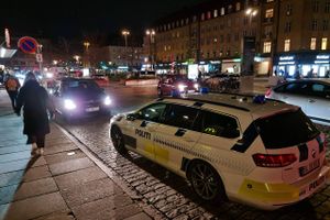 Flere patruljer fra Østjyllands Politi blev torsdag sendt til Bruuns Galleri i Aarhus.