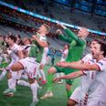 Danmarks herrelandshold i fodbold spillede sig lørdag i EM-semifinalen, og det gav politiet en travl aften i Aarhus. Foto: Liselotte Sabroe/Ritzau Scanpix)