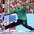 Emil Nielsen endte med en redningsprocent på næsten 35 i onsdagens EM-opgør mod Norge. - Foto: Bo Amstrup/Ritzau Scanpix