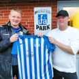 Jesper Møgelvang (th.) afløste Lasse Dahl Søren som træner på 'Morfar Park' ved årsskiftet. Han fortsætter trænergerningen samme sted i 2021. Arkivfoto