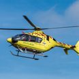 Drengen blev hentet med lægehelikopter. Foto: Sebastian Buur Gunvald