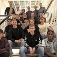 FC Skanderborg-spillerne fejrede sig selv på Maria Rosa. Privatfoto