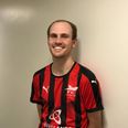 Malthe Lemming Engelund holdets bedste spiller, da FC Djursland fredag aften tabte med 1-0 på udebane mod AaB. Arkivfoto