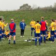 Cheftræner Martin Hornbæk Nielsen og hans spillere ramte ikke dagen, da TRIF tabte sæsonens sidste kamp med 4-1 til Ølstrup GU. Foto: Martin Schultz