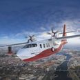 Omtrent sådan her skal Nordic Seaplanes' kommende el-vandfly, Noemi, komme til at se ud. Navnet Noemi henviser til "no emission," altså ingen forurening. Foto: Presse
