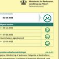 Screendump fra kontrolrapporten.
