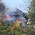 Branden blev anmeldt kort før klokken 18. Foto: Presse-fotos.dk