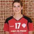 Ny klub, samme storspil. Simone Handberg Pedersen, tidligere Hornslet IF, brillerer med 11 mål og indtager 'Girl of the Match'-titlen i sejren over Aalborg HK. Arkivfoto: Hornslet IF