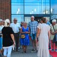Den røde løber var rullet ud foran neurocentret i anledning af dets 25 års jubilæum. Pressefoto