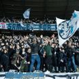 AGF jubel i et tætpakket Ceres Park efter sejren i 3F Superligakampen mellem AGF og AaB i går aftes. Foto: Henning Bagger/Ritzau Scanpix.