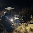 Malthe Jensen fik onsdag aften stjålet en minilæsser, som en ung mand kørte galt i og efterlod nogle kilometer fra gerningsstedet. Privatfoto