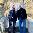 Morten Lykke (th) står sammen med René Holst bag byggeriet Rådhusparken i Skanderborg.