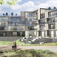 Visualisering af kommende boligbyggeri på Ryhavevej 7 i Hasle, set fra Ryvej. Udført af C.F. Møller
