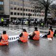 Sådan så det ud i 2019, i dag gentager man blokaden. Foto: Extinction Rebellion