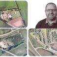 Anker Boje mener, at gamle satellitfotos afslører, hvad der er foregået på grunden i Munkdrup, hvor der er fundet asbest. Collage: Kian Johansen