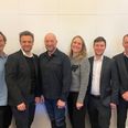 Bestyrelsen for den erhvervsdrivende fond Aarhus-Hallen. Fra højre er det Jens Bundgaard, Frans Hammer, Flemming Dybbøl, Julie Leth, Christian Skadborg og Jan Dam Poulsen. Hanne Blume var fraværende.