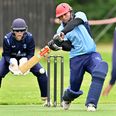 Skanderborg Cricket - i mørkeblå spillerdragter - kan kalde sig danmarksmestre, efter at klubben 23. juni vandt i finalen mod Køge Kricket Klub. Pressefoto