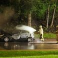 Bilen stod ikke til at redde. Foto: Presse-fotos.dk