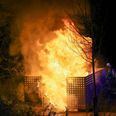 Fire containere stod i aftes i brand på Inger Christensens Vej i Brabrand. Foto: Presse-Fotos.dk