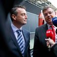 Leif Lahn Jensen har tidligere prøvet turen til Dronningerunde. Fire dage efter valget i 2015 var de politiske partier hos dronningen. Leif Lahn Jensen (tv.) var der sammen med Mogens Jensen. Arkivfoto
