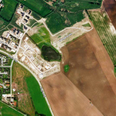 Den nye skole i Hørning kommer ifølge kommuneplantillægget til at ligge på et areal syd for Nørregårds Allé og øst for Blegindvej. sFoto: Google