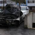 Østjyllands Politi mistænker, at bilbranden på Rydevænget kan være påsat. Foto: Presse-fotos.dk.