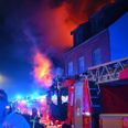 Voldsom brand ved Østergade 30 i Holstebro. Foto: presse-fotos.dk