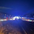 Mandag morgen var der masseuheld på Hillerødmotorvejen med omkring 20 implicerede. Foto: Presse-fotos.dk
