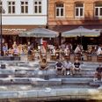 En mand stak af fra regningen fra en af restauranterne på Åboulevarden. Arkivfoto: Claus Bonnerup