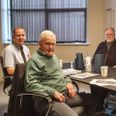 Fra venstre – Bjarke Mikkelsen, Bent Nielsen, Ingolf Steffensen og kunstner Henny Goldbach. Foto: Mogens Greve