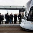 Fra åbningen af letbanen i Aarhus.