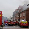 Brand i Stationsgade i Trustrup.